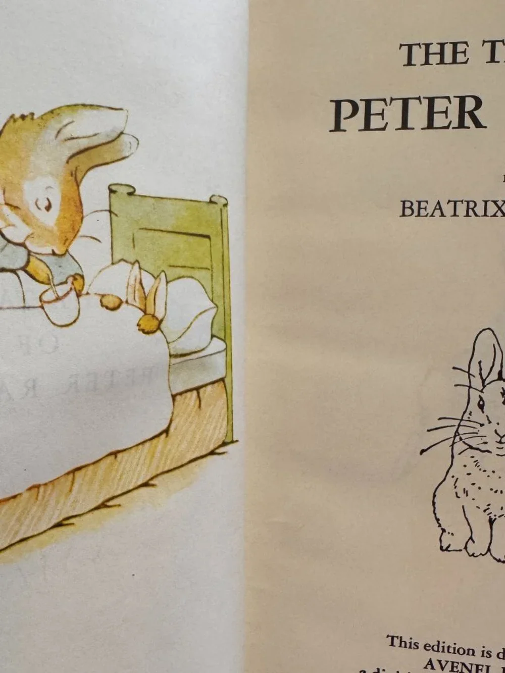 Beatrix Potter The Tale of Peter Rabbit Hardcover Dust Jacket Avenel Books 1988